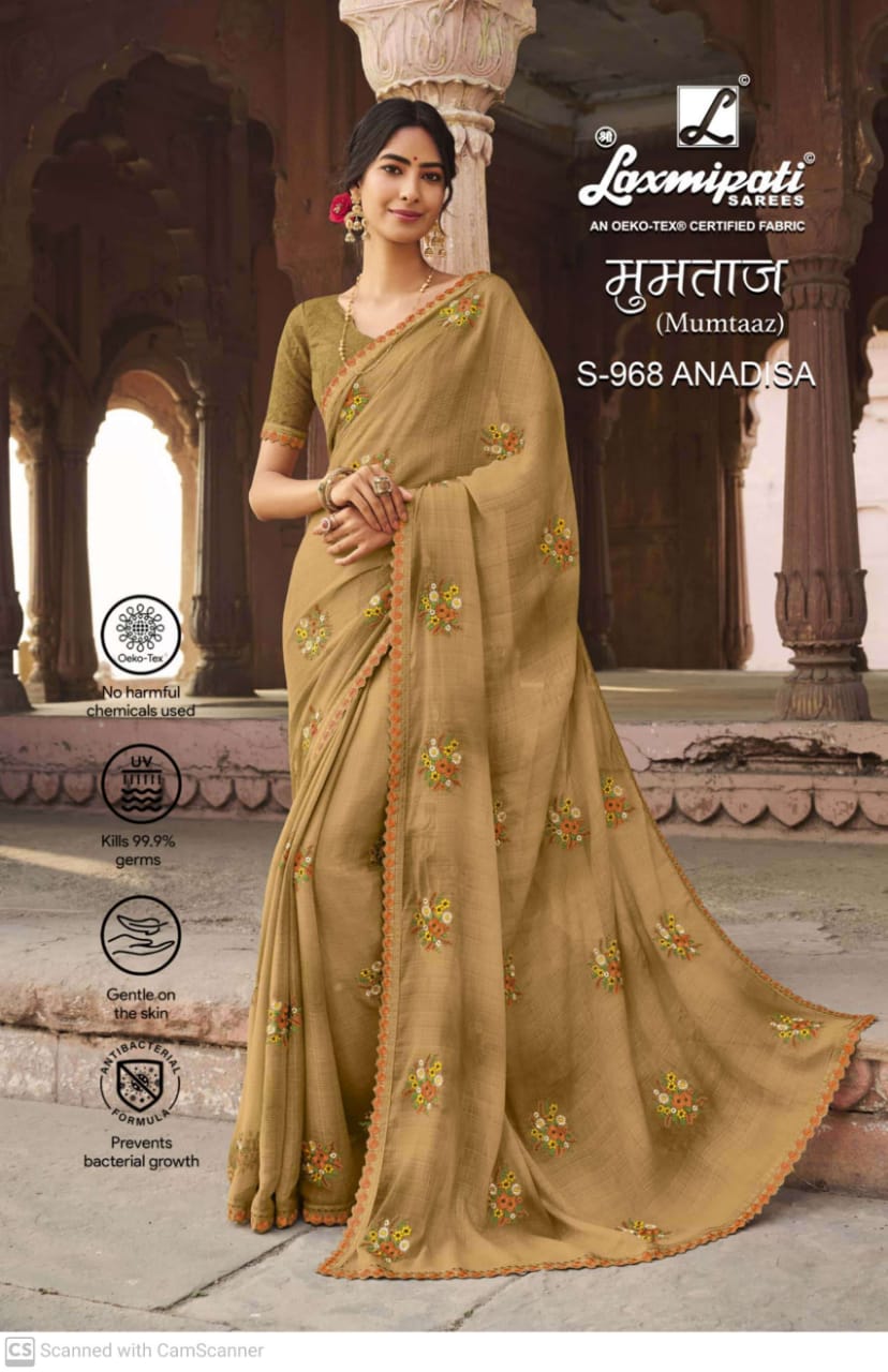 Laxmipati CHASHNI K-279 Mustard Mustard Saree with Stone Work – Laxmipati  Sarees | Sale